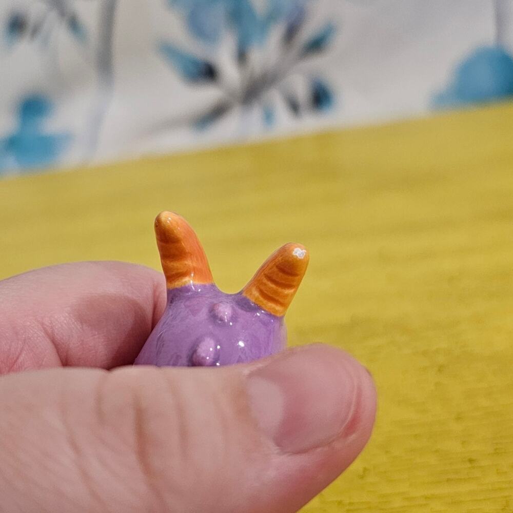 Disney Figment Purple Dragon Ceramic Figure Made in Japan 1982 - Picture 5 of 6